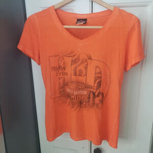 Harley Davidson St. Augustine Florida V-neck T-Shirt Ridin' Free